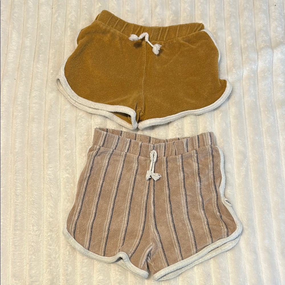 24m Cozy Brown and Tan Shorts Set